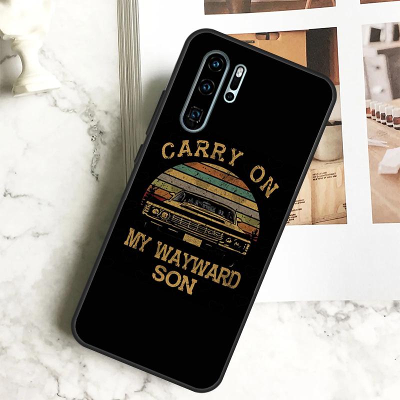 Supernatural CARRY ON MY WAYWARD SONS Für Huawei Nova 5T 9 10 SE 7i 8i 11i 12i Y60 Y61 Y70 Y72 Y73 Y90 Y91 P20 P40 P30 Lite Hülle