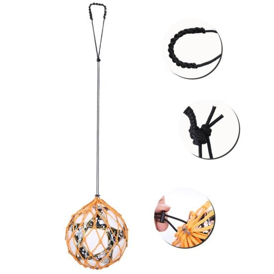 Soccer Ball Net Kicker Football Kick Trainer Nylon Mesh Bag Solo Soccer Kick Practice Training Return Trainer Net Football