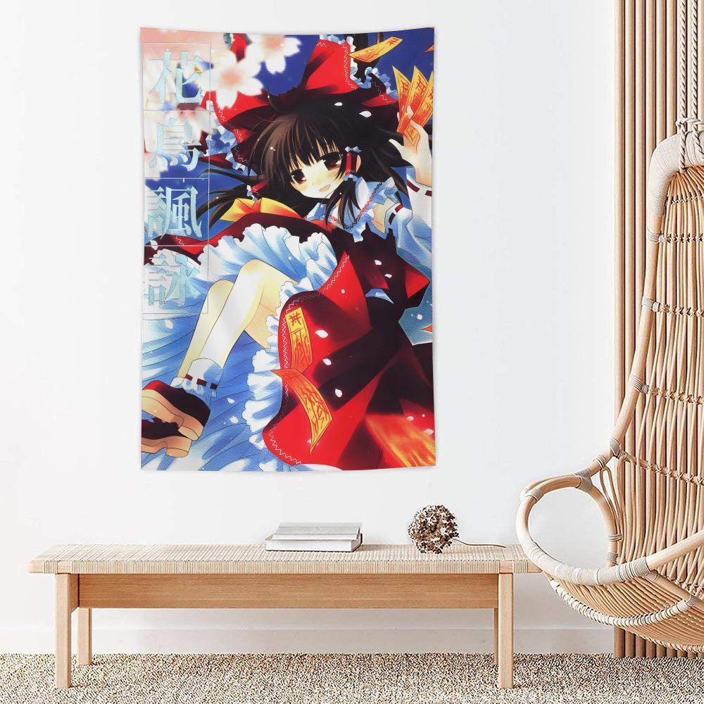 Game Anime The TTouhou Project Tapestry Microfiber Wall Hanging For Bedroom Living Room Decor Outdoor Festival Bar Background