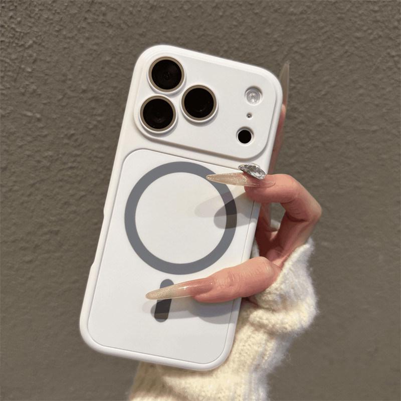 

Magnetic Phone Case for iPhone 13-15/Pro Max - Full Coverage, Large Window iPhone 15 Pro Max белый
