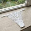 Embroidery Lace Flower Briefs Women Low Waist Romantic T Panties Sheer Mesh Lace Thong  Home