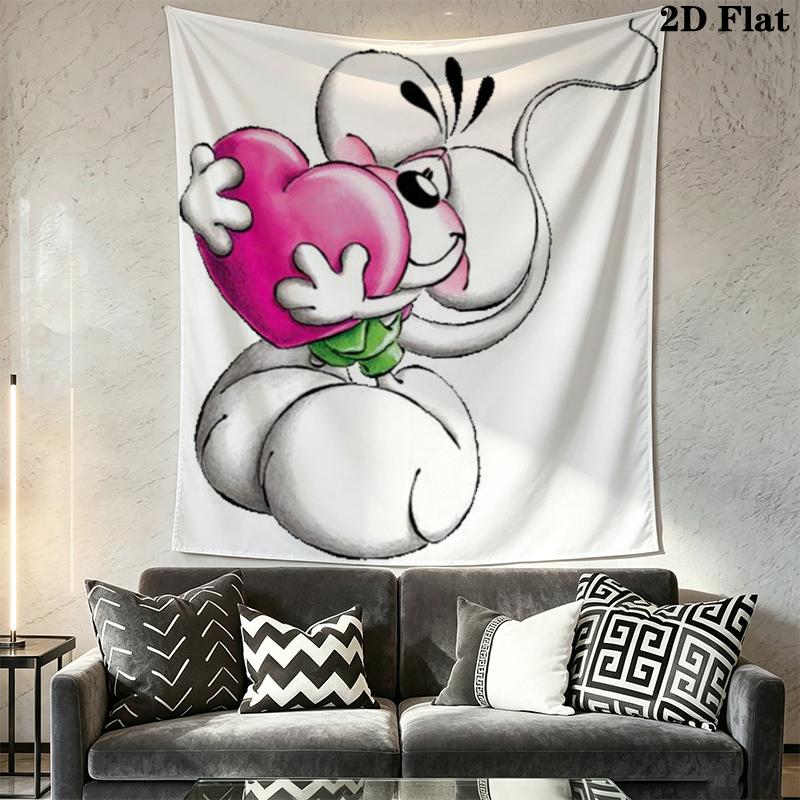 diddl Wall Tapestry Aesthetic Wall Hanging Printed Fabric Blanket Decorative Tapestries for Bedroom Living Room Home Decor