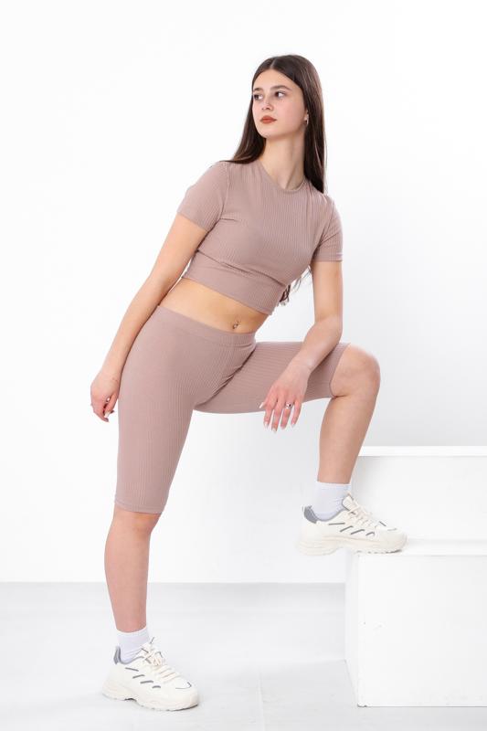 Sommer-Set für Teenager-Mädchen – Crop-Top & Radlerhosen für aktiven Stil , Sommer, 6381-103-1 HC