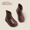 Fluffy Leather Boots for Kids: Simple Autumn/Winter Boots for Boys and Girls