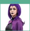 Raven Cosplay Wig With Hightemperature Silk For Halloween Party Costumes For Women