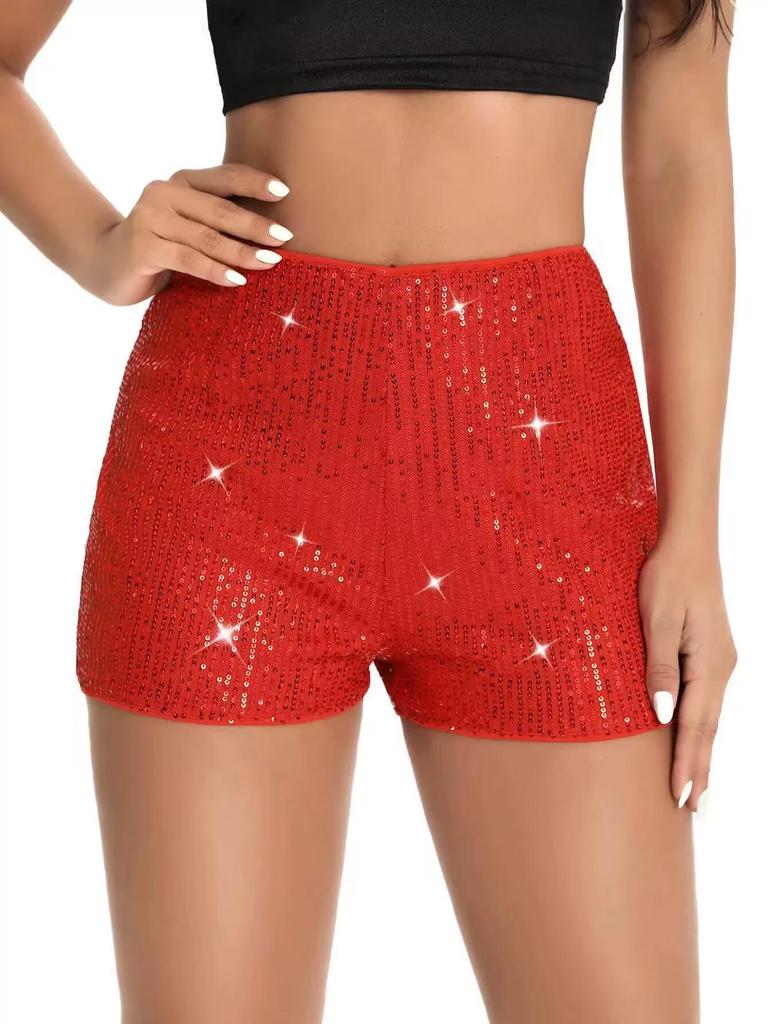 Sequin Three-Point Slim Fit Booty Shorts - 2025 European & American Spring Fashion