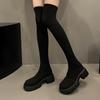 Fashion Women High Boots Platform Designer Winter Shoes Flats Over The Knee Fashion Sock Boots 2025 New Cozy Dress Chelsea Botas Mujer