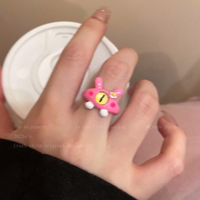 New Punk Funny Flying Dragon Ring for Women Men Childlike Cartoon Cute Kpop Girl Index Finger Opening ring for Close Friend Kids