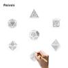 7 Pcs Colorful Standard Metal Dice Solid Metal Polyhedral Dice Set Suitable for Role-Playing RPG  Board Game Card Game