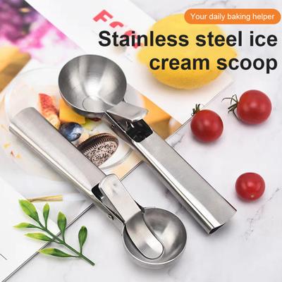 Ice Cream Scoop Stainless Steel Easy To Clean Perfect Circle Design Food Grade Dishwasher Safe Ice Cream Scoop