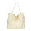 Large-capacity Canvas Bag Women's 2025 New Simple and Versatile Solid Color Niche Design Shoulder Bag Tote Bag
