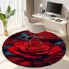 Rose Garden Elegance Round Rug Home Soft Decorative Anti Slip Yoga Table And Chair Mat Carpet Outdoor Floor Mat Carpet S5
