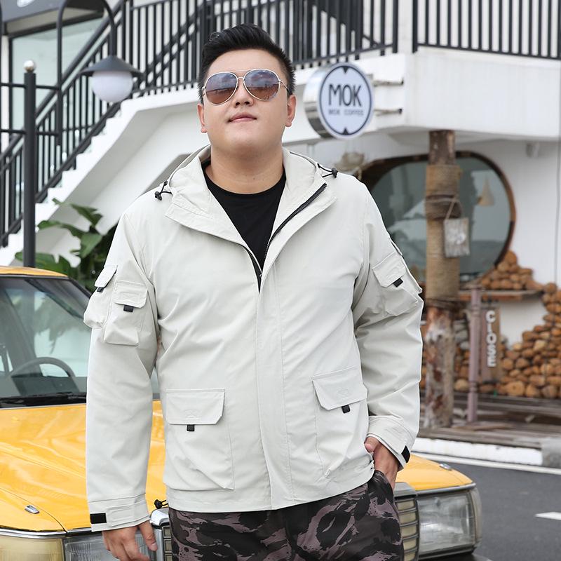 Herren Plus Size Freizeitjacke - Frühling/Herbst, Trendige 12XL Lockere Passform Oberbekleidung