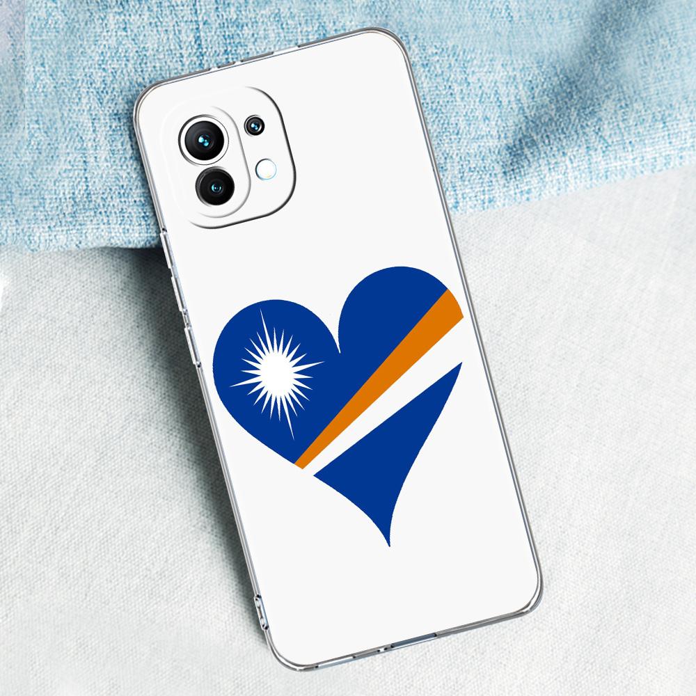Phone Case For Xiaomi Mi 15 14 13 12 11 Lite 15T 13T 12T Pro Poco X7 X6 X5 Pro 5G X3 NFC F7 F6 F5 Cover Marshall Islands Flag