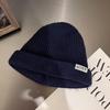 Letter Ntrx Trendy Pattern Solid Color Knitted Cap For Cold Weather Fashion
