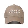 Korean Style 'No New Friends' Embroidered Unisex Baseball Cap with Sun Visor