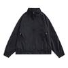 Mens Stand Collar Windproof Utility Jacket 2026 Casual Outerwear Black Purple Red