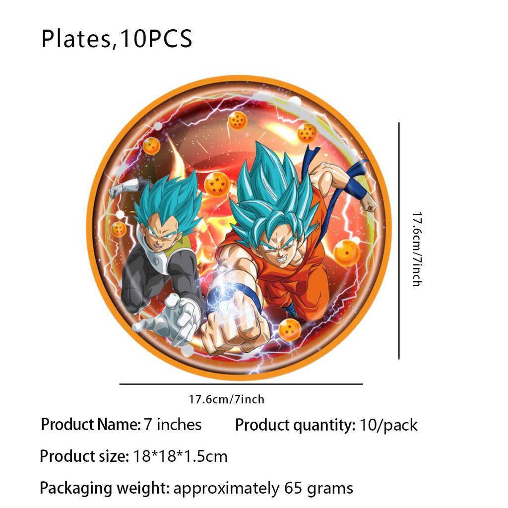Dragon Ball Geburtstag Dekoration Set Tischdecke Teller Serviette Becher Kuchen Deko Partyhut Babyparty Dragon Ball Partygeschenke