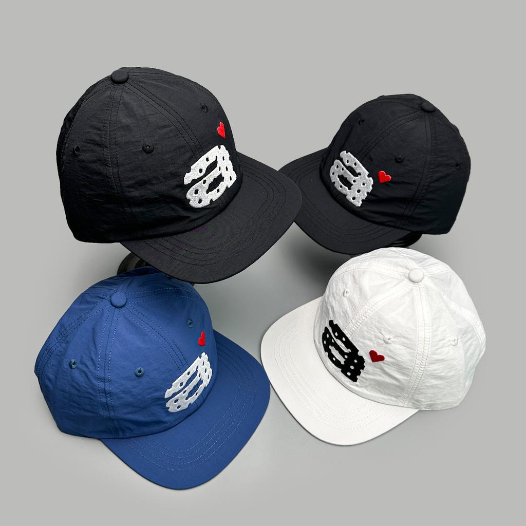 Spring And Summer Quick-Drying Polka Dot Letter Love Embroidery Baseball Cap For Men And Women Breathable Flat-Brimmed Niche Peaked Cap