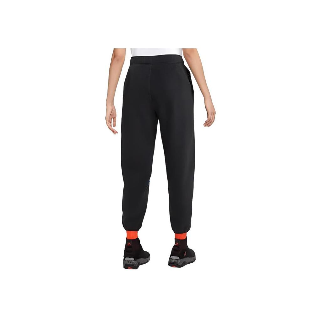 Nike Logo Print Drawstring Cuffed Nine-Point Casual Pants Women Bottoms Black CV0608-045