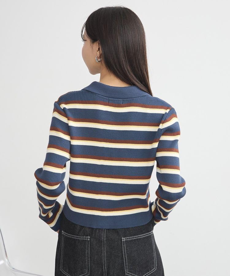 Earth Music Ecology Double Zip Rib Cardigan 01000099700 Multi & Women's