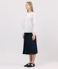 JUN BY JUN K Three-Tuck A-Line Skirt_Navy