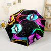 Colorful Abstract Automatic Folding Umbrella Lightweight Retractable Design For Outdoor Adventures And Travelt53