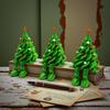Skrivbordsdekoration Färgglad 3D-tryckt Julgran Rolig Unik Juldekoration Grön Ledad Bordsdekor Hem