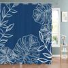 Green Plant Fabric Shower Curtain Tropical Monstera Leaf Shower Curtains For Bathroom Decor Minimalist Botanical Decorative