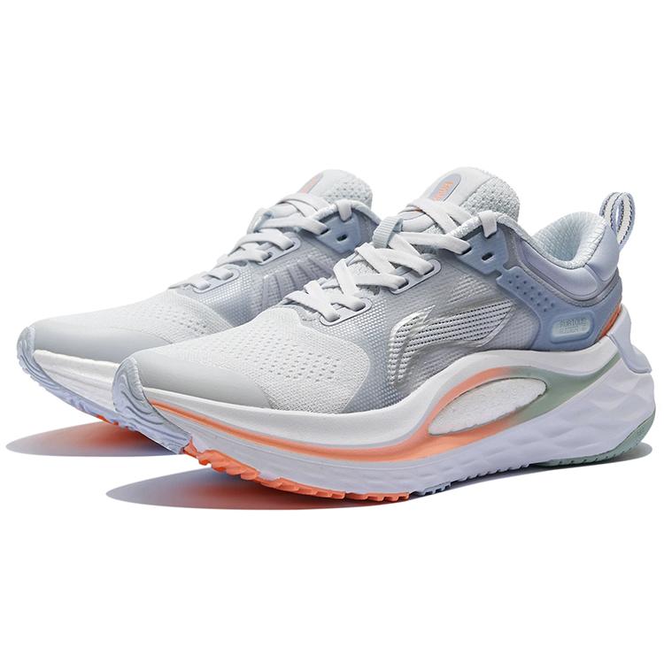 New LINING Furious Rider 6.0 Running Shoes Women's Low Top Light Frost Blue/Sky Feather Blue/Gray/Orange ARZS002-5