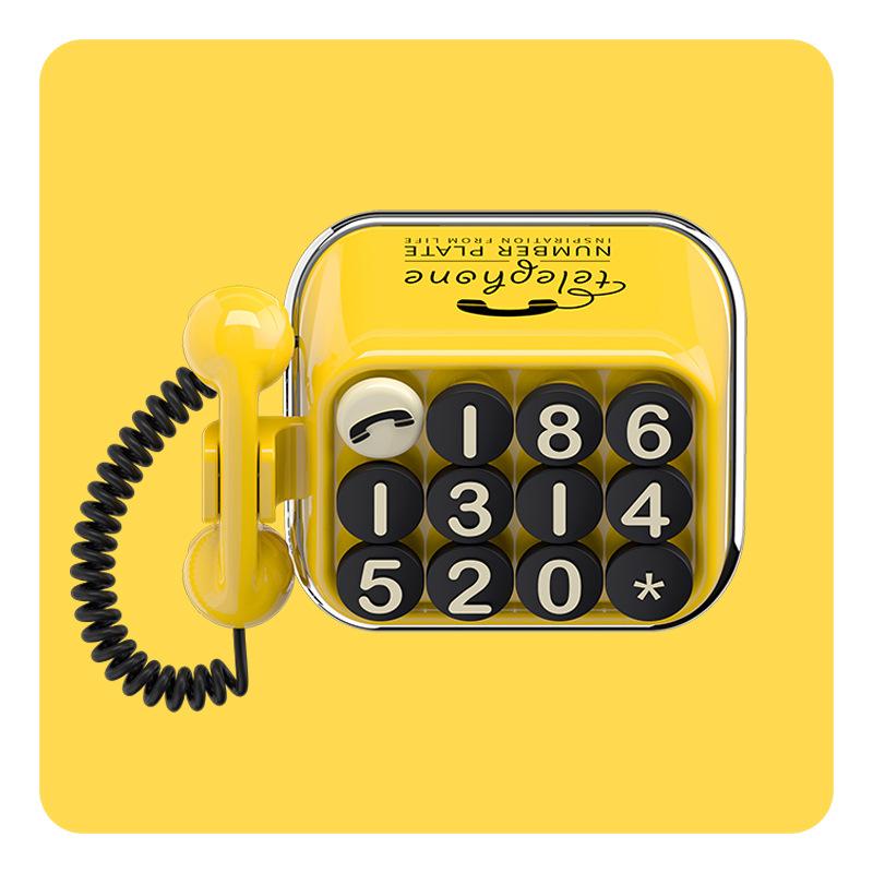 Creative Retro Temporary Parking Car Number Plate Old Telephone Theme Mobile Phone Number Retention Car Interior Decoration