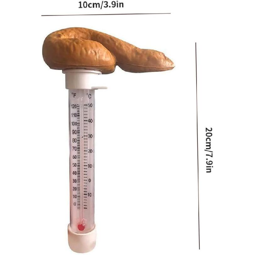 Pool Thermometer,Floating Thermometer, Swimming Pools Thermometer Floating Poop Prank Water Thermometer for Spas Hot Tubs