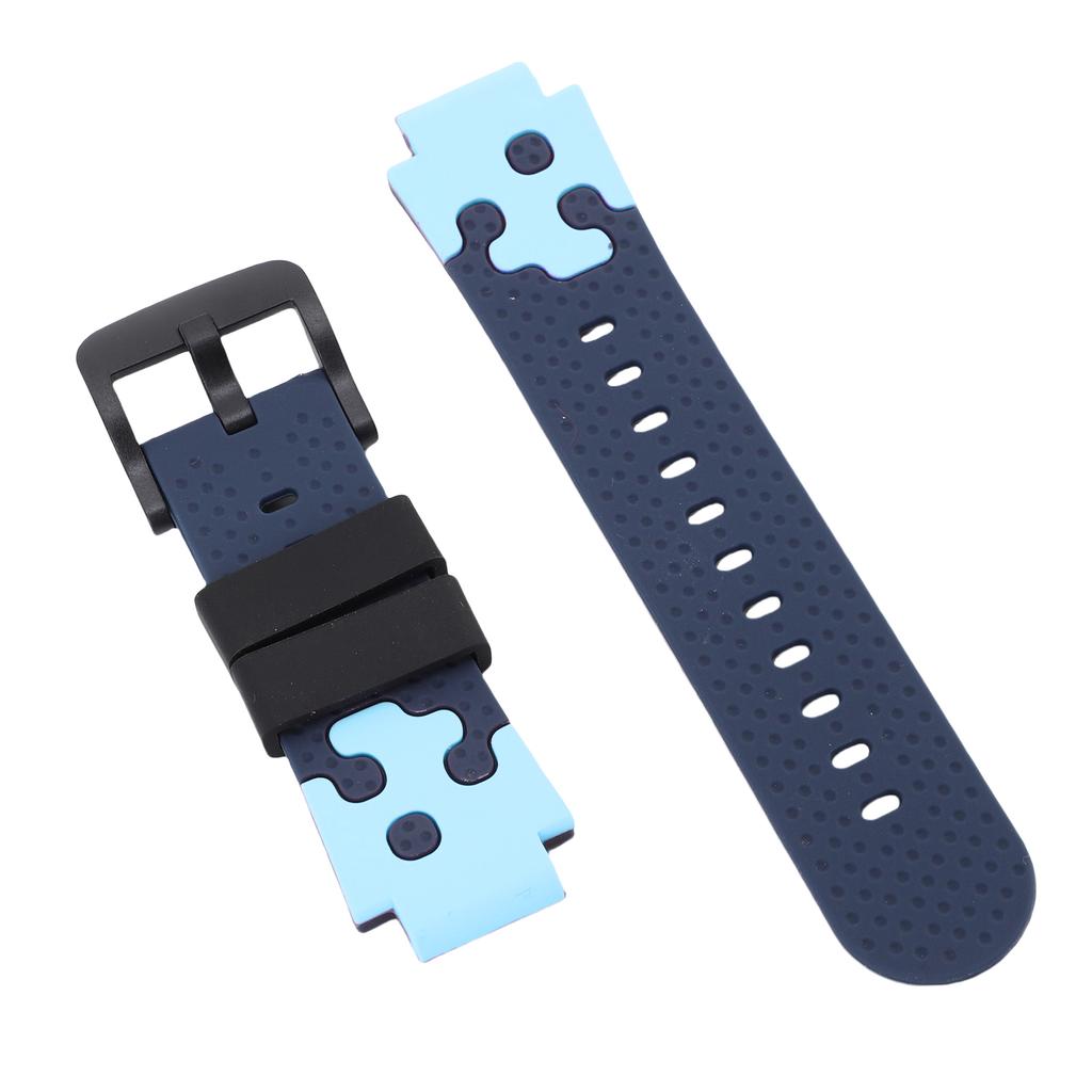 15mm Silicone Watch Band for Kids Water Proof Sport Watch Band Replacement with Stainless Steel Buckle