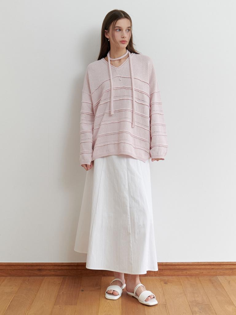 Liel Soup Overfit V Knit (Lilac Pink)