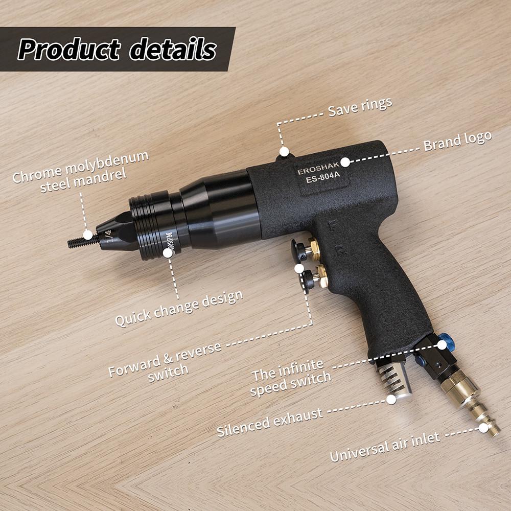 Household Repair Power Tool Portable Self-Lock Pneumatic Rivet Nut Guns Insert Thread Pull Setter Riveters