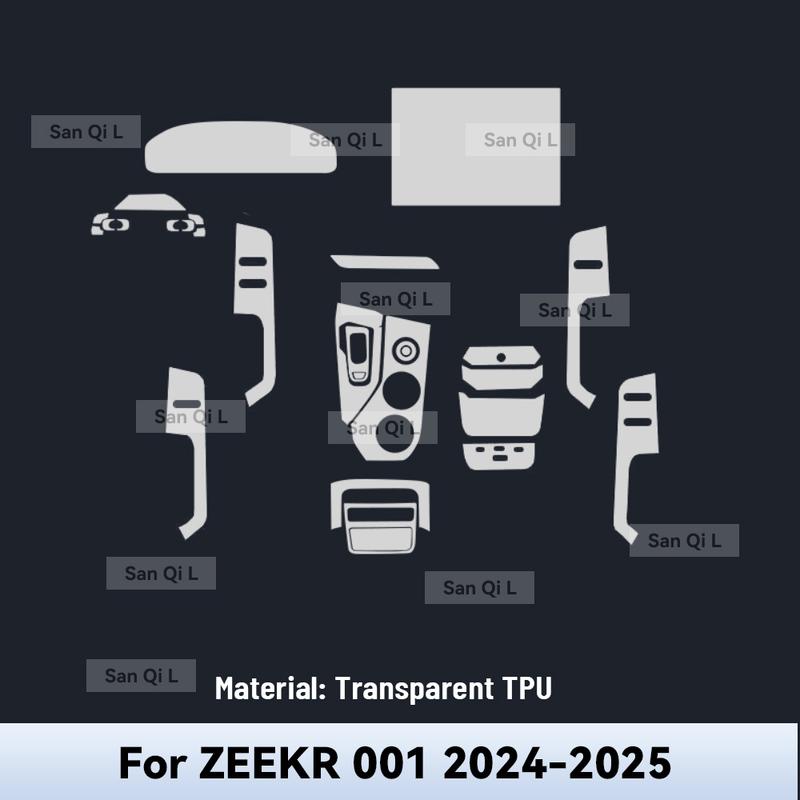 Transparent TPU For ZEEKR 001 EV 2024 2025 Car Center Console Media Dashboard Navigation Anti-scratch Protector Interior Film