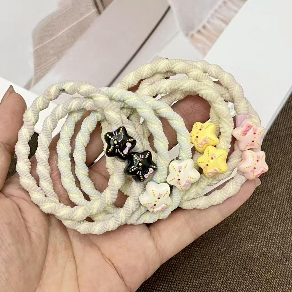 Cute KT Star Hair Tie – Sweet Kitty Versatile Hair Accessory for Students and Couples