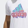 Adidas T Shirts Men's White Crew Neck Moderate Straight Fit HE4812