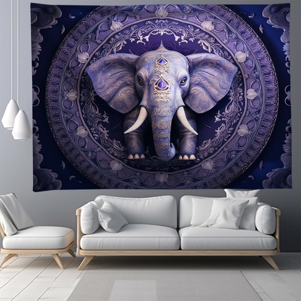 Elephant Series Room Tapestry: Animal Design Wall Hanging for Living Room Decor