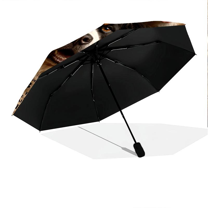 A Group of Dogs pattern, automatic folding umbrella, portable and foldable design, 8 ribs, a Christmas or birthday gift.