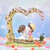 1 Pair Dancing Couple Miniature Desktop Home Decor Cake Ornament Gifts Dollhouse