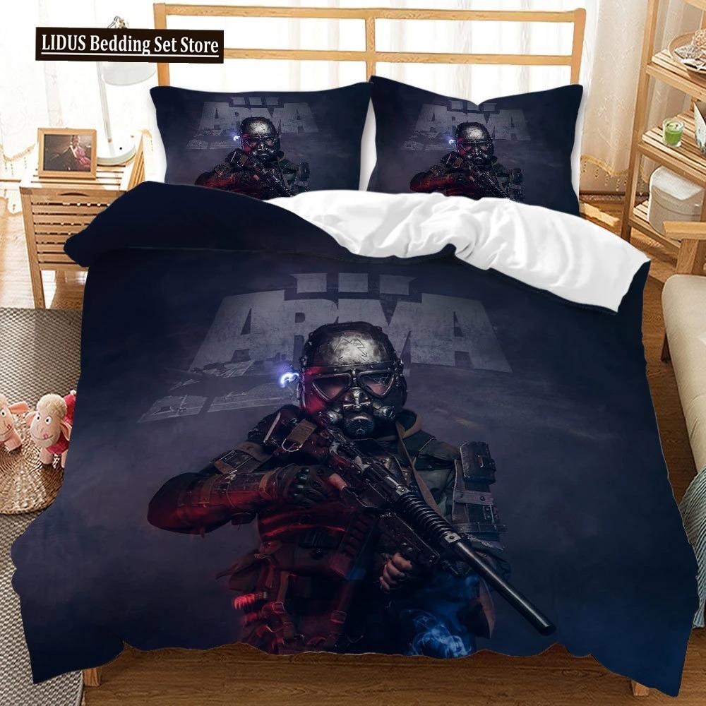 Special Police Print Duvet Cover American Soldier For Teen Adults Camouflage SWAT Theme Bedroom Decoration Polyester Quilt Cover