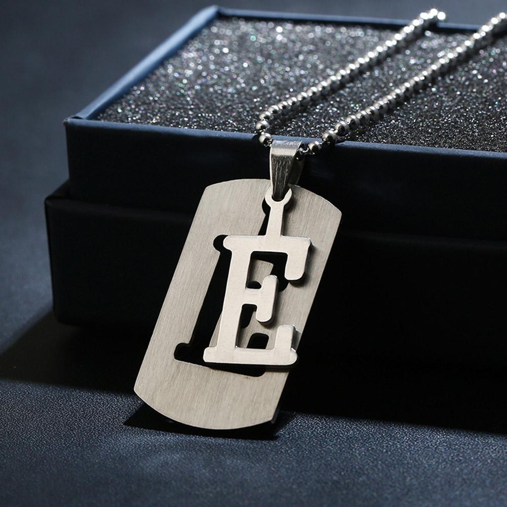 Colier cu lant cu margele 26 Colier cu pandantiv cu litere englezesti