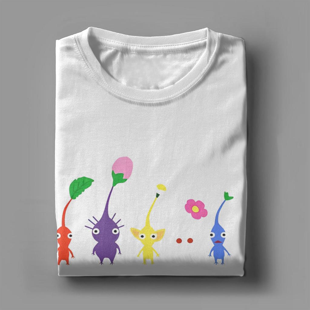 Roztomilý Pikmin Vzor Doplnky Pánske Dámske Tričko 100% Bavlna Tričko Grafická Potlač Tričko Oblečenie