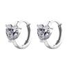 S925 Silver Heart-Shaped Moissanite Earrings - Simple, Elegant, Light Luxury Jewelry