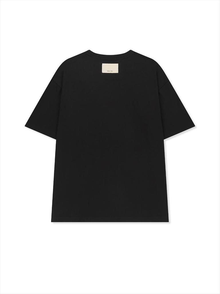 [Matinkim] Circle Logo Top for Men In Black