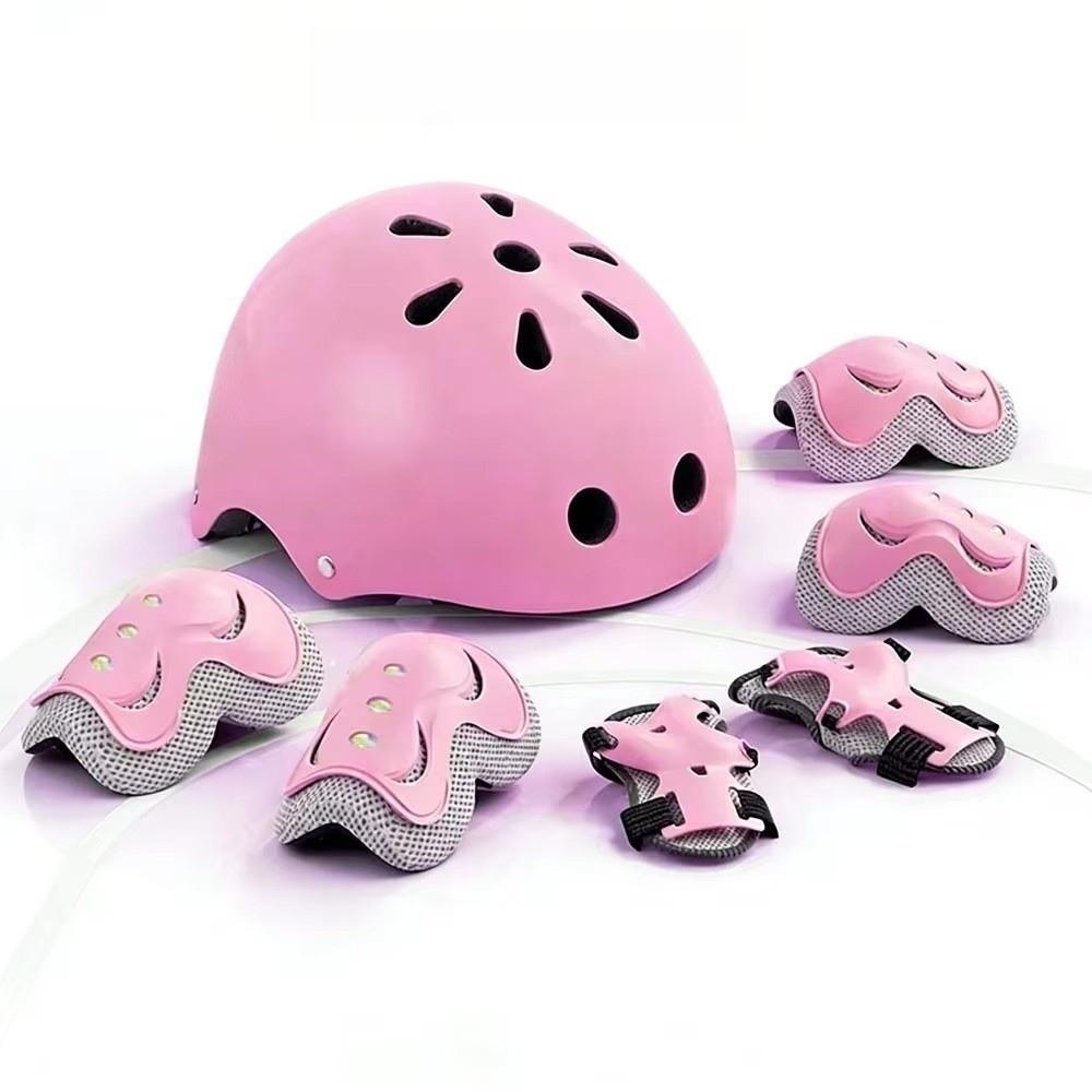 7Pcs/Set Adjustable Kids Knee Pads and Elbow Pads Thickened Safety Gear  Skateboard Sports