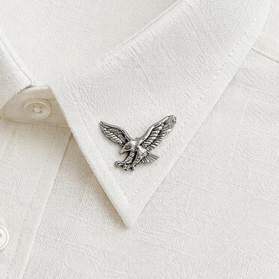 Brooch Men Brooch Eagle Design Lapel Pin with Invisible Buckle