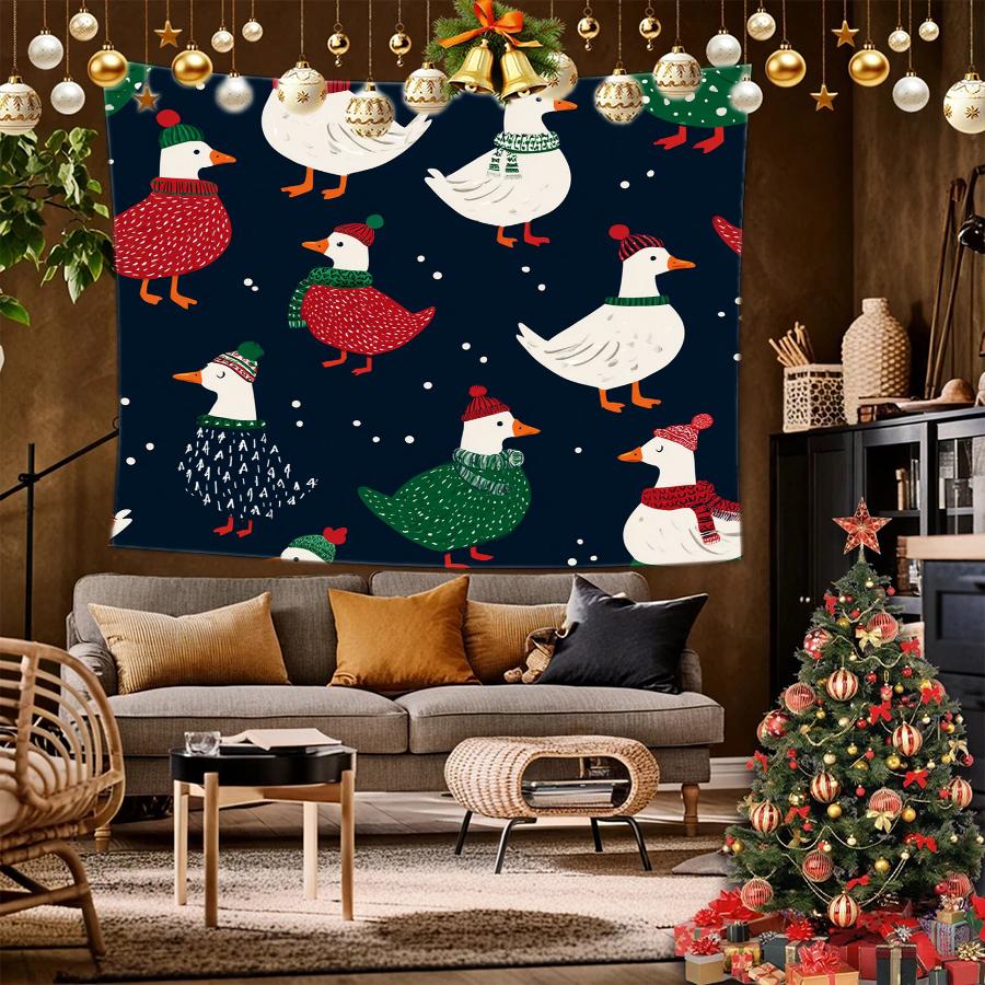 Moose Christmas Wall Hanging Background Cloth Hanging Cloth Bedroom Bedside Decorative Wall Cloth Rental Dormitory Tapestry