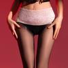 Sexy low-rise oily stockings, lace waist seamless aurora pantyhose, thin rear straps, fun seduction women